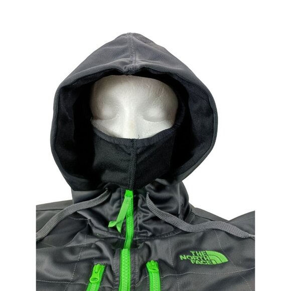 The North Face Hooded Jacket Men's Sz. S Gray/Neon Green - Picture 2 of 8